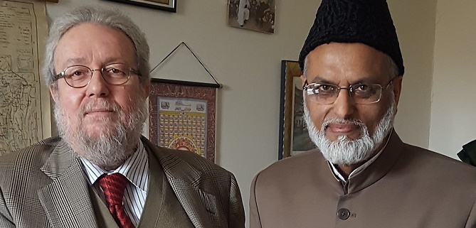 Imam Naseem Bajwa, Imam of the Mosque Baitul Futuh in London, visits PISAI with a delegation of Ahmadi Muslims.