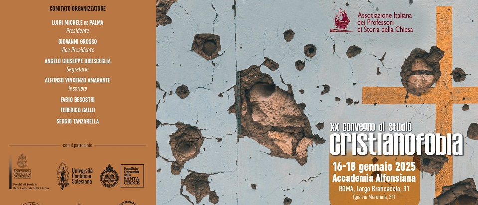 La professoressa Celeste Intartaglia ha partecipato al XX Convegno di studio, dal titolo 'Cristianofobia', che si è tenuto il 16-18 gennaio 2025 a Roma presso l'Accademia Alfonsiana